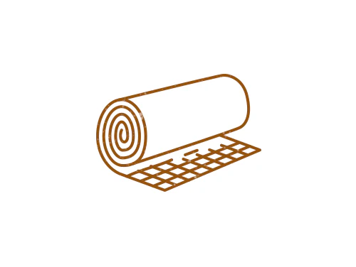 A roll of carpet laying on top of a floor.