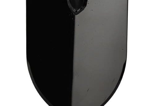 Black, round shovel head